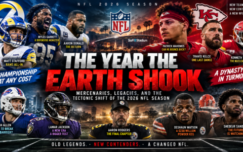 Explore the NFL's dramatic 2026 power shift as new rise, legendary stars face defining moments, and championship ambitions reshape the league.